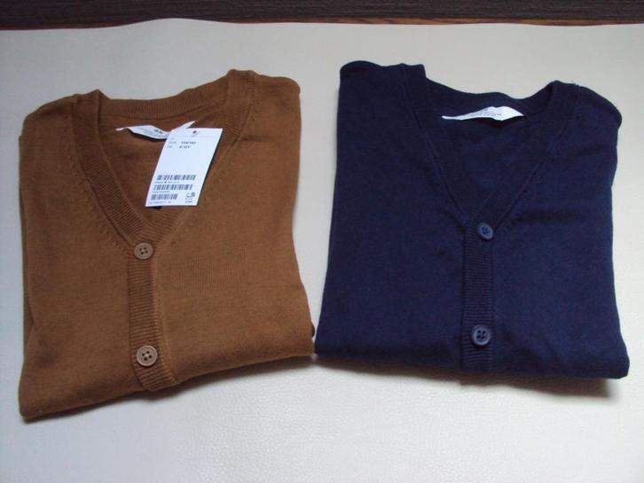 2 Vestjes / Cardigans jongens. Maat 134/140.  H&M.  NIEUW !, Kinderen en Baby's, Kinderkleding | Maat 140, Ophalen of Verzenden