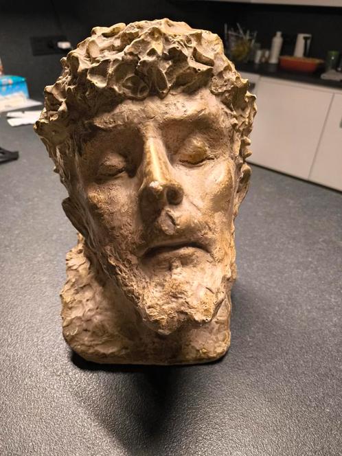 Christushoofd André tahon, Antiek en Kunst, Kunst | Beelden en Houtsnijwerken, Ophalen of Verzenden