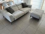 Canapé 3 places + pouf + 2 coussins, Maison & Meubles, Enlèvement, Utilisé