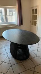 Decoratieve mangohouten tafel zwart, Enlèvement, Comme neuf, Ovale