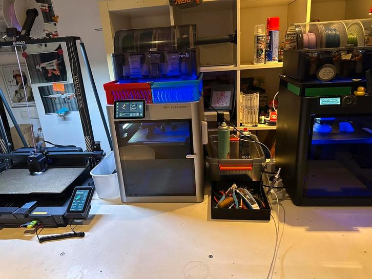 Bambulab X1C zonder AMS, Computers en Software, 3D Printers, Gebruikt, Ingebouwde Wi-Fi, Ophalen