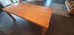 massief eiken eettafel  met massief eiken zitbank, Ophalen, Gebruikt
