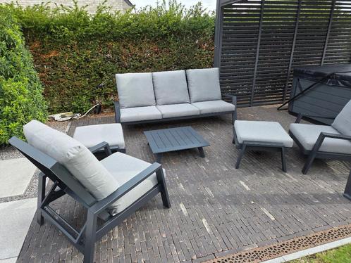 Loungeset - zeer goede staat, Tuin en Terras, Tuinsets en Loungesets, Gebruikt, Loungeset, Aluminium, 7 zitplaatsen, Bank, Bijzettafel