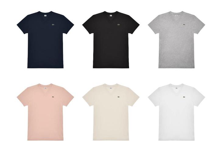 Lacoste T-shirt V-Hals 6 kleuren XS,M,L,XL,2XL,3XL Nieuw, Kleding | Heren, T-shirts, Nieuw, Overige maten, Overige kleuren, Verzenden