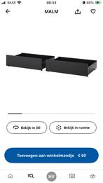 Ikea malm bedlade zwartbruin 200cm, Huis en Inrichting, Slaapkamer | Bedden, Ophalen, Gebruikt