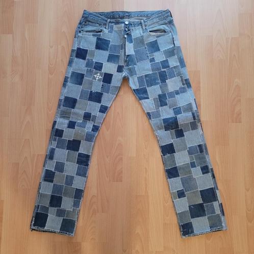 Zelfgemaakt denim Lion Virgile, Kleding | Heren, Spijkerbroeken en Jeans, Zo goed als nieuw, Overige jeansmaten, Blauw, Ophalen of Verzenden