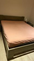 Bed 160x200, Steigerhout, Tweepersoons, Ophalen of Verzenden, Zo goed als nieuw