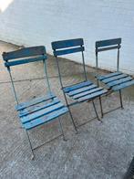 Antieke plooistoelen - 11 stuks, Tuin en Terras, Ophalen, Gebruikt