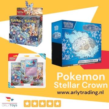 Pokemon Stellar Crown Boosterbox, Elite trainer box, blister