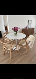 4 replica Carl Hansen wishbone stoelen, Ophalen