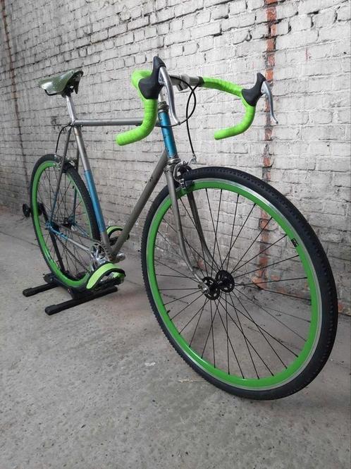 Prachtige vernieuwde stalen fixie met NIEUW Brooks zadel, Fietsen en Brommers, Fietsen | Racefietsen, Zo goed als nieuw, Heren