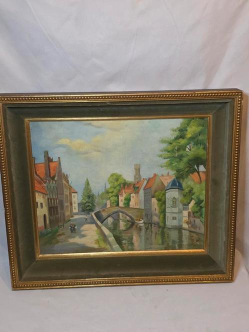 Prachtige kader met antiek schilderij, Antiek en Kunst, Kunst | Schilderijen | Klassiek, Ophalen of Verzenden