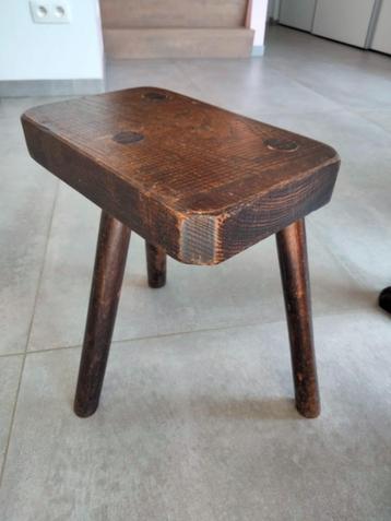 1960s vintage krukje stool hout tripod