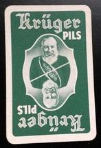 bier brouwerij Kruger groen losse speelkaart 1, Comme neuf, Carte(s) à jouer, Enlèvement ou Envoi