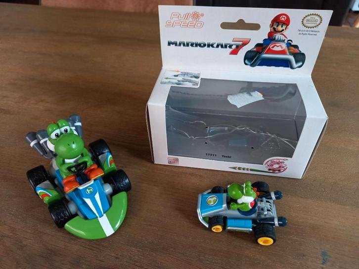 Nintendo Mario Kart 7 Pull & Speed Yoshi + Grote Pull Back, Games en Spelcomputers, Games | Nintendo 2DS en 3DS, Zo goed als nieuw
