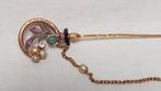 Fibula juweel  18 kt Art Deco, Handtassen en Accessoires, Antieke sieraden, Ophalen of Verzenden, Goud, Overige typen, Met edelsteen