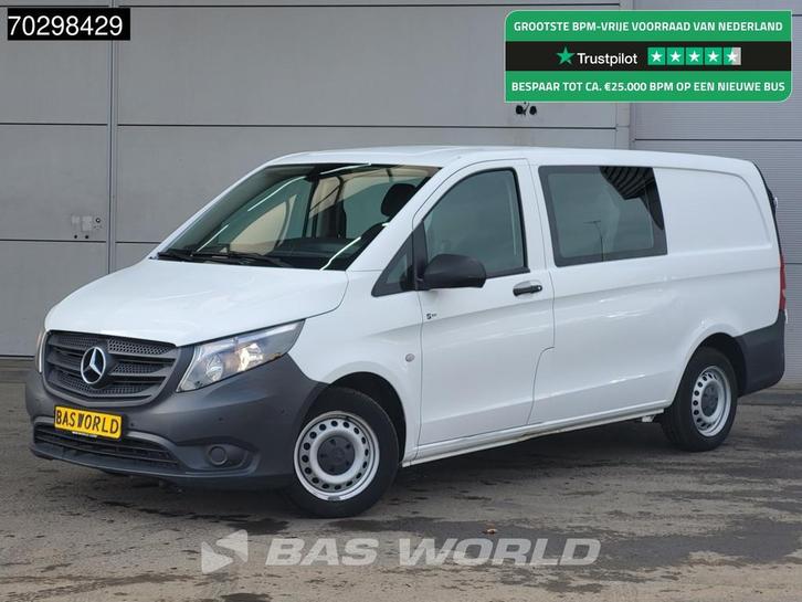 Mercedes Vito 114 Automaat Dubbel Cabine L2H1 Airco Cruise P, Auto's, Bestelwagens en Lichte vracht, Bedrijf, Te koop, Airconditioning