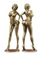 Statue en laiton massif Sexy girl debout (10,5 cm de haut), Collections, Enlèvement ou Envoi, Neuf