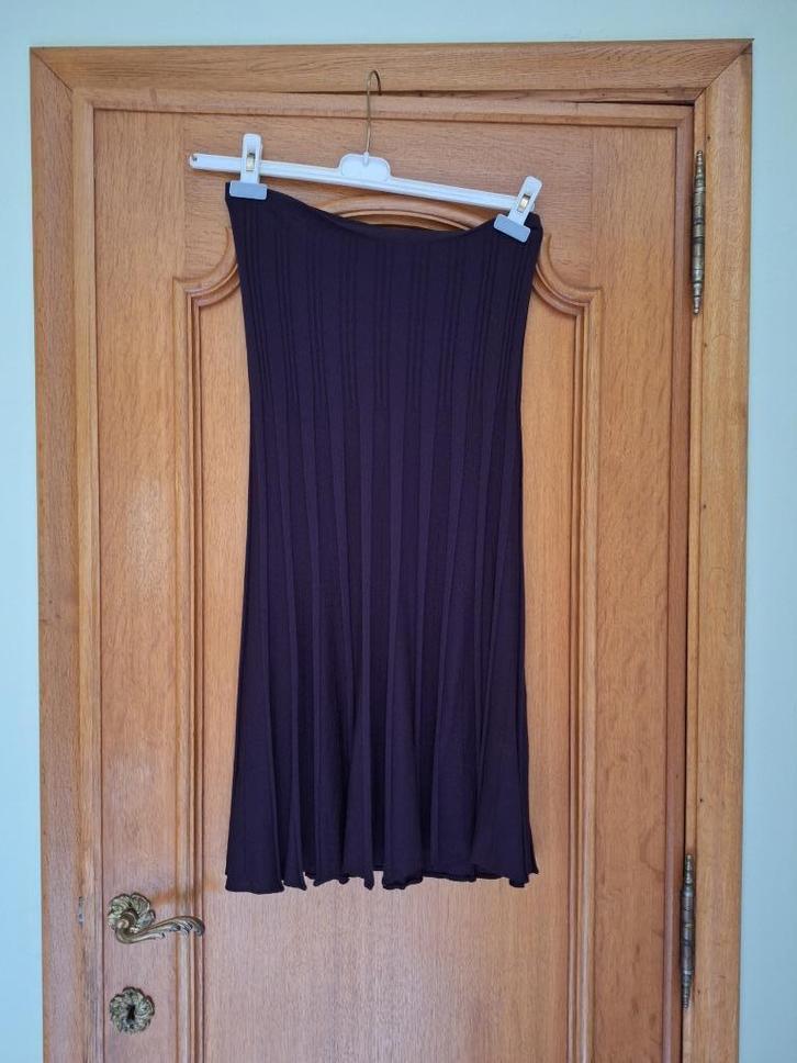 Jupe plissée mauve "Mayerline" taille S, Kleding | Dames, Rokken, Zo goed als nieuw, Maat 36 (S), Paars, Onder de knie, Ophalen of Verzenden