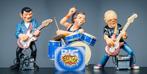 Bieden;  - Drie parastone beelden van muzikanten, Antiek en Kunst, Ophalen of Verzenden