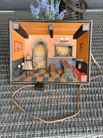 Antiek diorama kijkkast oud Nederlandse huiskamer, Ophalen of Verzenden