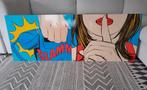 2x Vintage wanddecoratie Modern Pop Art Ikea Solmyra '90s, Huis en Inrichting, Ophalen, Zo goed als nieuw