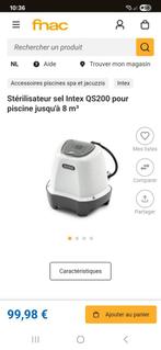 Stérilisateur à sel piscine intex, Enlèvement