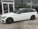 Mercedes-Benz C 220 d_PACK AMG_CUIR_NAVI_LED_JANTES18, Auto's, Mercedes-Benz, Automaat, USB, 167 pk, Wit