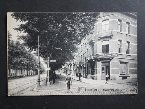 Postkaart Brussel Boulevard Militaire Beenhouwerij, Verzamelen, Postkaarten | België, Ongelopen, Brussel (Gewest), Voor 1920, Ophalen of Verzenden