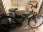 Jongensfiets 26 inch, zwart en groene letters, Fietsen en Brommers, Gebruikt, Prestige, Handrem, Ophalen