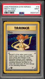 Misty Holo 1st Edition PSA 9 - 18/132 - Gym Heroes 2000, Hobby en Vrije tijd, Verzamelkaartspellen | Pokémon, Verzenden, Zo goed als nieuw