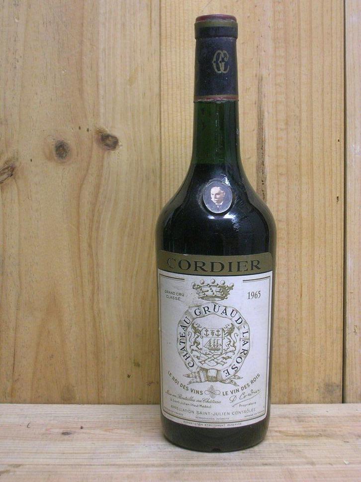 Pour ses 60 ans * TRES RARE * CH. GRUAUD LAROSE 1965, Verzamelen, Wijnen, Zo goed als nieuw, Rode wijn, Ophalen of Verzenden