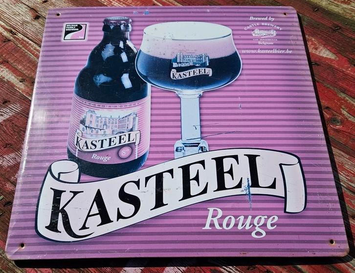 Kasteel Rouge publiciteitsbord, Verzamelen, Biermerken, Zo goed als nieuw, Ophalen of Verzenden