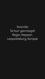 Te huur woning gevraagd!