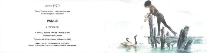 Uitnodigingskaart / Carte de invitation - William Vance, Boeken, Stripverhalen, Nieuw, Eén stripboek, Ophalen