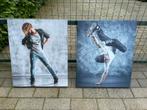 2 canvassen thema streetdance, Comme neuf, Enlèvement