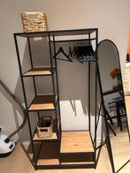 open kledingrek zwarte frame en houten leggers, Ophalen, Zo goed als nieuw