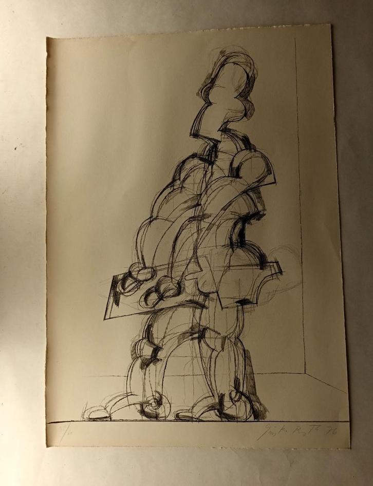 Kunst litho - G. Roth ('76) - Radierungen O.T. (2), Antiek en Kunst, Kunst | Etsen en Gravures, Ophalen of Verzenden