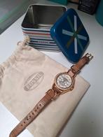 Fossil dames horloge rozegoud met lederen bandje, Handtassen en Accessoires, Horloges | Dames, Gebruikt, Fossil, Ophalen of Verzenden