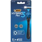 Rasoir Bic Hybrid Flex 3 : 1 Rasoir + 4 lames de rechange, Nettoyage, Tout le visage, Enlèvement ou Envoi, Neuf