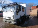 Iveco eurocargo ML90E18 - dubbel cabine - bak + klep - 2007, Auto's, Zwart, Iveco, Bedrijf, 6 zetels