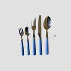 Set de couverts vintage acier inoxydable bleu Guy Degrenne, Enlèvement, Utilisé, Inox ou Chrome, Ensemble de couverts