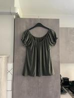 Kaki BLOUSE Bardot of ronde kraag S, Ophalen of Verzenden, Zo goed als nieuw, Maat 36 (S), Groen