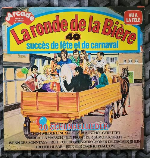 LP La Ronde de la Bière 40 succès de fête et carnaval, CD & DVD, Vinyles | Pop, Utilisé, 1960 à 1980, Enlèvement ou Envoi