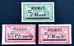 3X overdruk "Memel" Type Merson 1922, Postzegels en Munten, Ophalen of Verzenden, Overige periodes