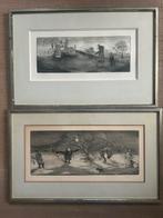 Roger Van Akelyen - 2 gravures - 1976, Enlèvement