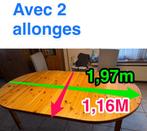 Ovale of ronde eettafel, Huis en Inrichting, Tafels | Eettafels, Ophalen, Ovale ou ronde en fonction des allonges, 150 tot 200 cm