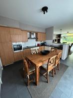 Tafel + 6 stoelen Teak, Teck, 150 à 200 cm, Enlèvement, Utilisé