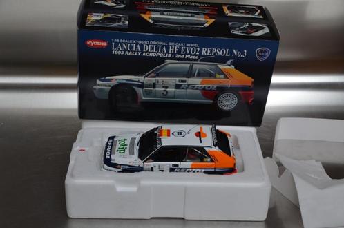 Lancia Delta HF Evo2 Repsol Kyosho, Hobby en Vrije tijd, Modelauto's | 1:18, Zo goed als nieuw, Auto, Kyosho, Ophalen of Verzenden