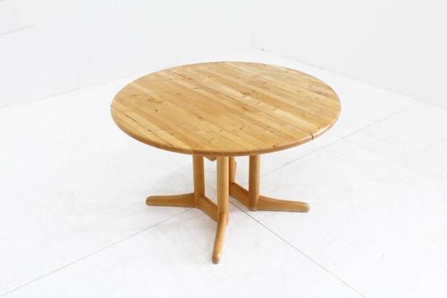 Vintage deense ronde uitschuifbare eettafel tafel Vamdrup, Antiek en Kunst, Antiek | Meubels | Tafels, Ophalen